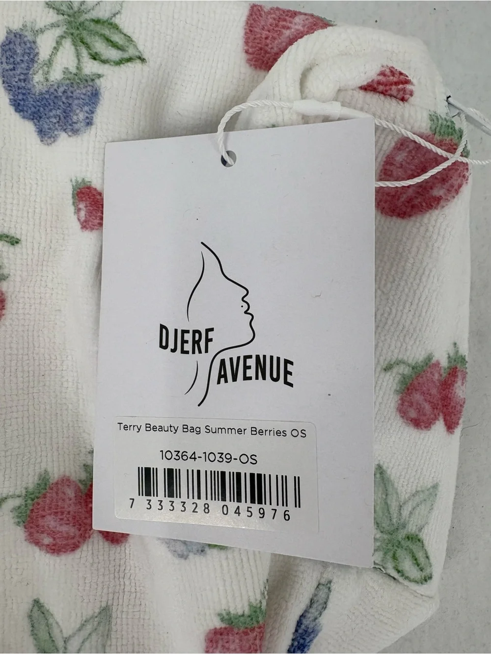 Brand Djerf Avenue Robe And Beauty Bag Set Summer Berries Fruit Pattern XS-S